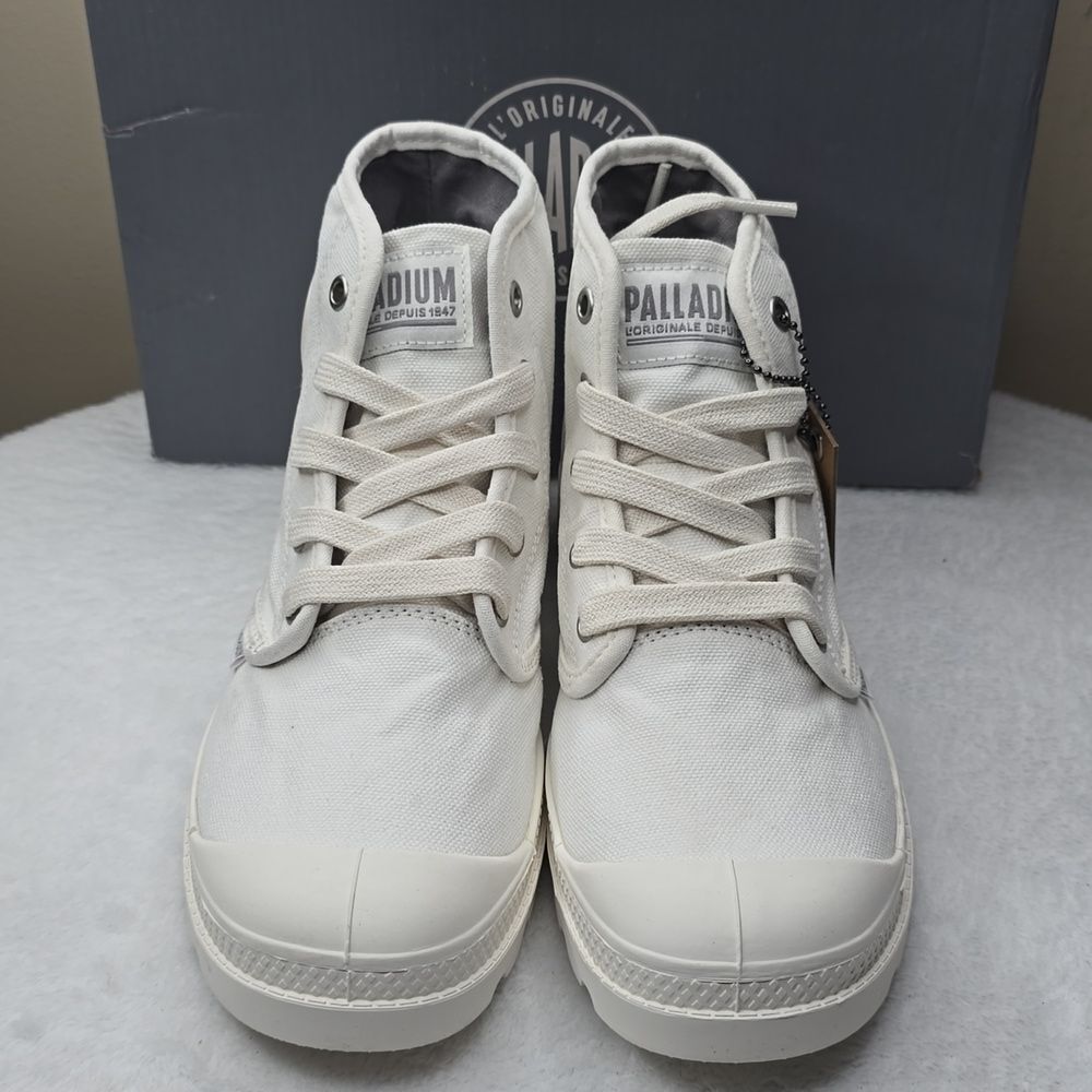 NIB Womens Palladium Pampa HI Sz 7 Star White - Picture 2 of 9